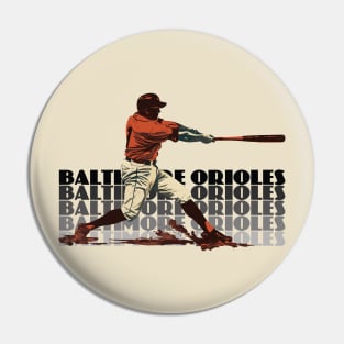 Retro Baltimore Orioles Slugger Pin