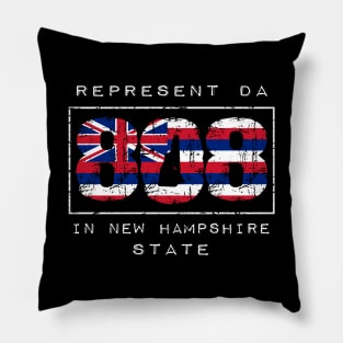 Rep Da 808 in New Hampshire State by Hawaii Nei All Day Pillow