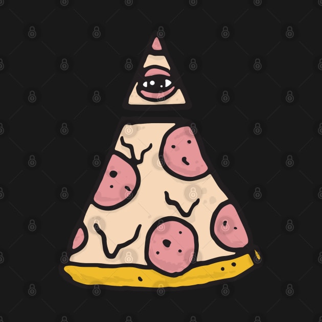 Illuminati Pizza by colouroutofspaceworkshop