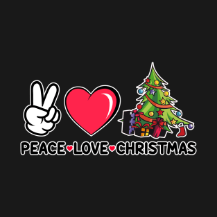 Christmas Tshirt, Christmas Lover Tee, Peace Love Christmas T-Shirt T-Shirt