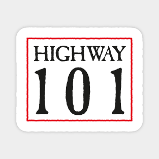 Highway 101 (black) Magnet