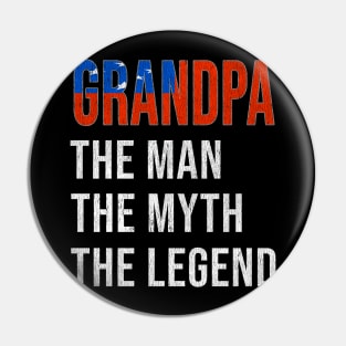 Grand Father Samoan Grandpa The Man The Myth The Legend - Gift for Samoan Dad With Roots From  Samoa Pin