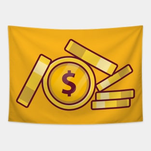 Dollar Gold Coins Tapestry