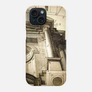 Architectural Antique Engraving Phone Case