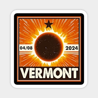 Verment solar eclipse 2024 Magnet