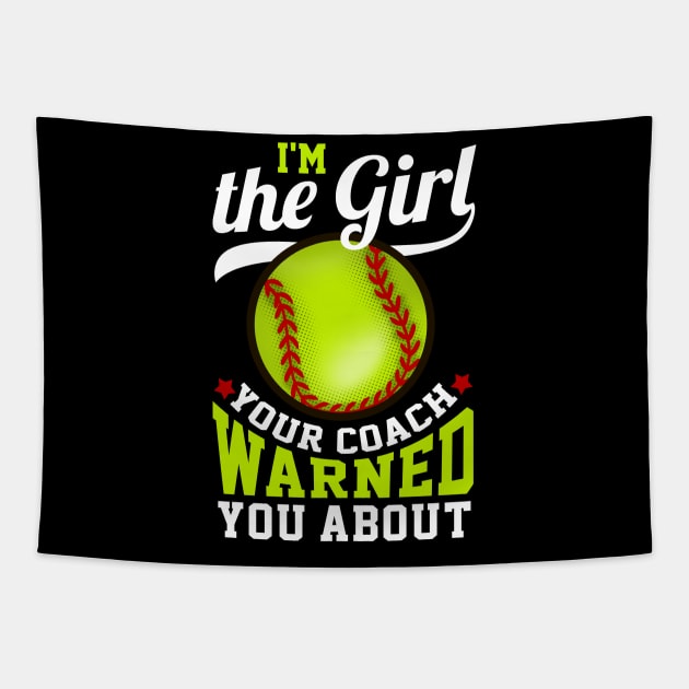 I'm The Girl Your Coach Warned You About - Tennis Tapestry by biNutz