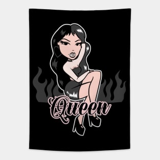 Queen Girl Doll Light Black Tapestry