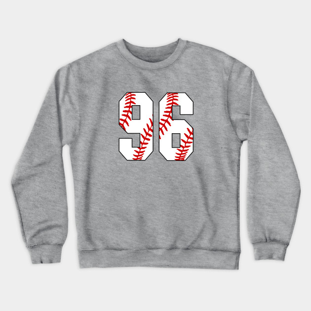 TeeCreations Baseball Number 96 #96 Baseball Shirt Jersey Favorite Player Biggest Fan Sticker