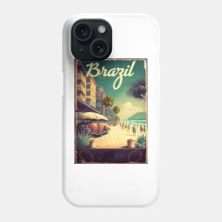 Brazil Beach Vintage Travel Art Poster Phone Case