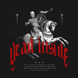 Vintage Dead Inside | Vintage | Dark Fantasy | Quote | Red T-Shirt