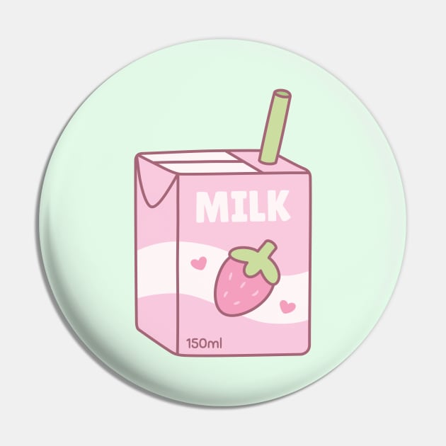 Cute Packet Of Strawberry Milk Pin by rustydoodle