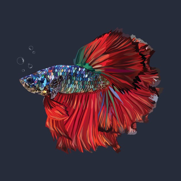 Betta Fish by hannahnking