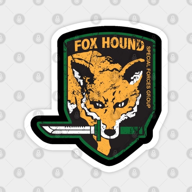 Foxhound grunge Magnet by GalaxyArt