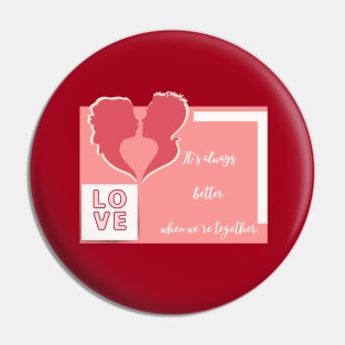 Better together couples love valentines day gifts Pin