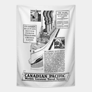 Canadian Pacific - World Travel - 1931 Vintage Advert Tapestry