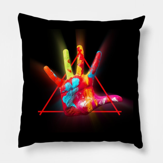 The Sign Of Creativity Pillow by ElzeroStudio