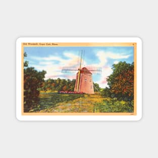 Old Windmill, Cape Cod, Mass postcard Magnet