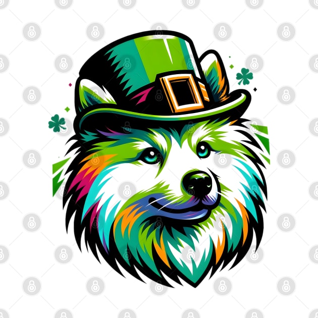 Japanese Spitz Celebrates Saint Patrick's Day by ArtRUs