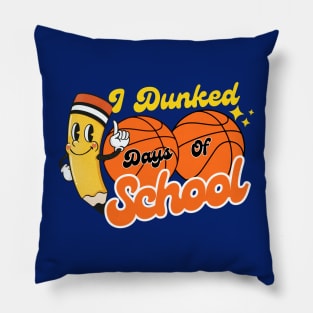 I Dunked 100 Days Of School Basketball Kids Funny Pillow