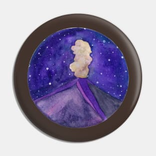 Milky Way galaxy and Volcano Pin