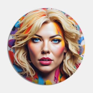 Portrait of Kim Wilde Pin