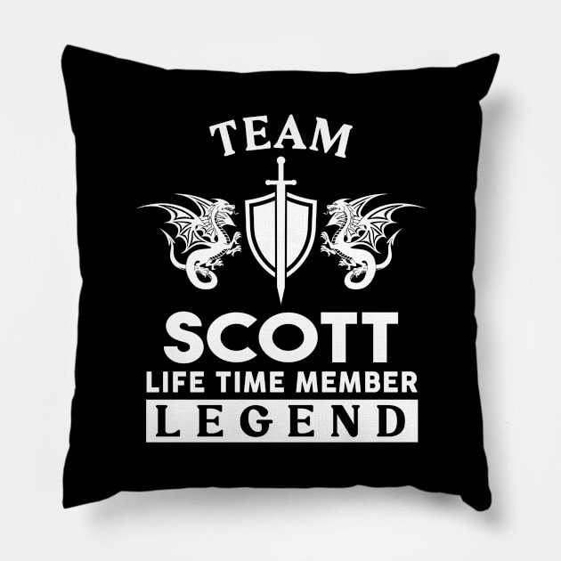 Scott Name T Shirt - Scott Life Time Member Legend Gift Item Tee Pillow by unendurableslemp118