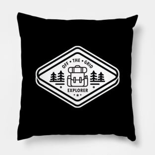 Off the Grid Black and White Wanderlust Collection Pillow