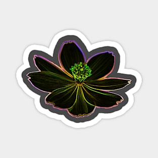 strange black flower Magnet