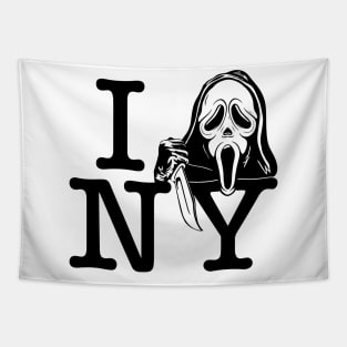 I Scream New York! (Black Letter White) Tapestry