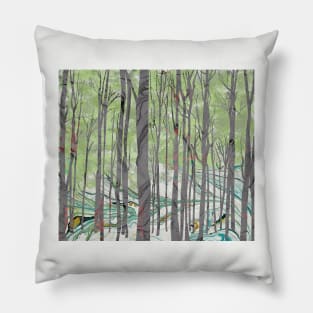 Forest Abstract Pillow