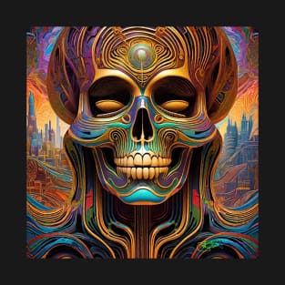 Cosmic Psychedelic Skull - Trippy Patterns 119 T-Shirt