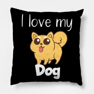 Pet I love my dog Pillow