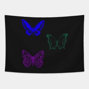 Glowing butterfly’s goth y2k style design Tapestry