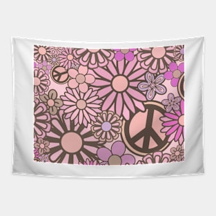 Pink flower power Tapestry