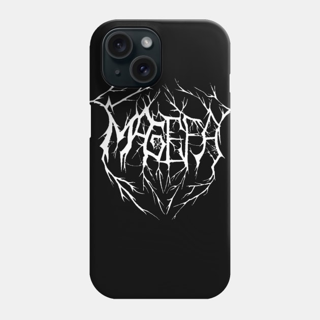 MAGEFA - 'Death' white logo Phone Case by MAGEFA- Merch Store on TEEPUBLIC