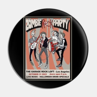 Zombie rock party Pin