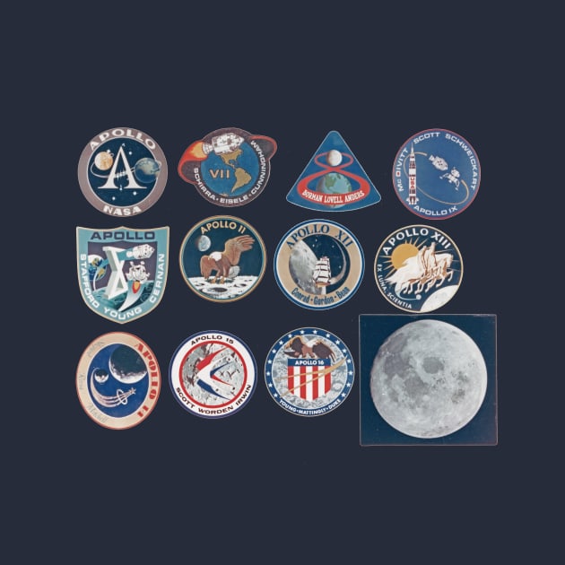 NASA Apollo Missions logos by Dystopianpalace