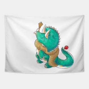 Trimmed Triceratops Tapestry