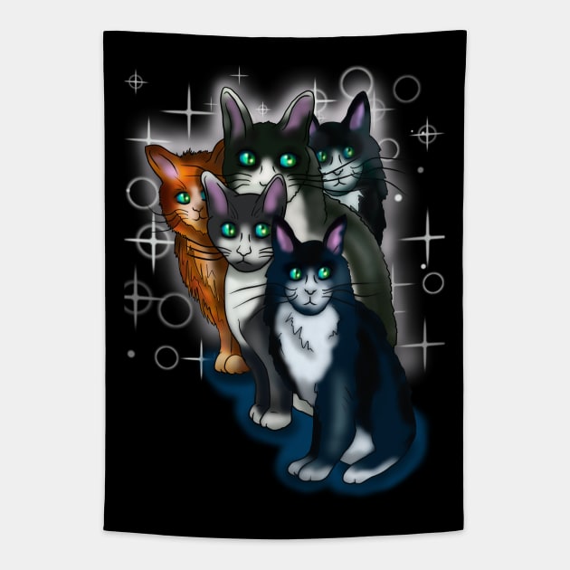 Dare to be different cats Tapestry by cuisinecat