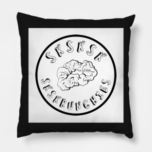 SKSKSK Scrunchie Sticker VSCOGRL Visco Girl White and Black Gifts for Girls Pillow