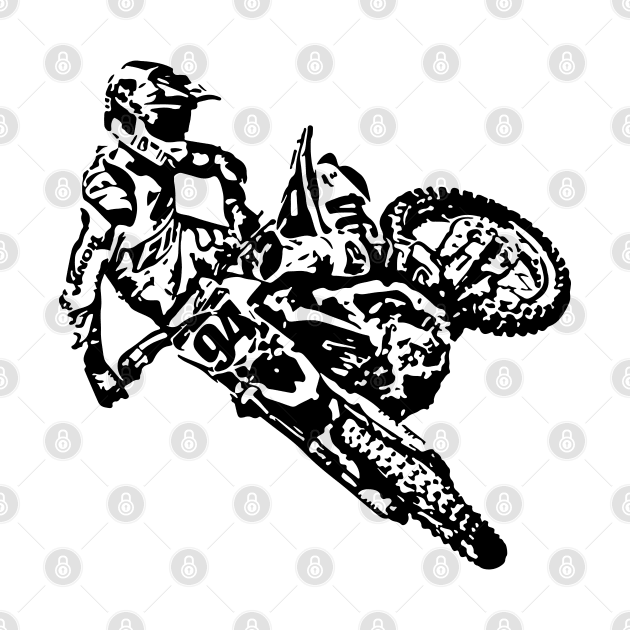 94 Motocross Jump Sketch Art by DemangDesign