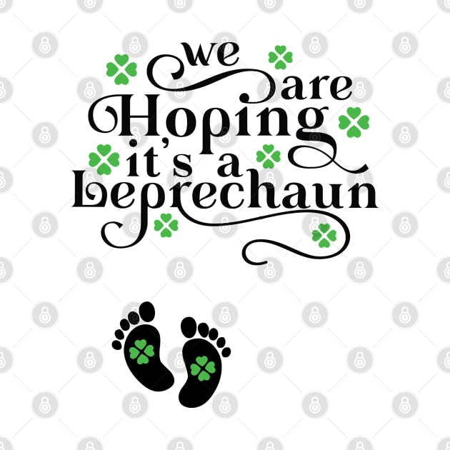 We're Hoping It's A Leprechaun St Patrick's Day Pregnancy Announcement by TheBlackCatprints