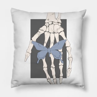 butterfly in hand Pillow