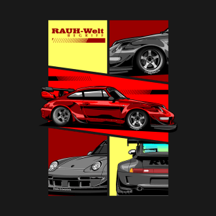 Rauh Welt Begriff Mix Red T-Shirt