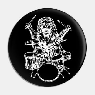 SEEMBO Lion Playing Drums Drummer Musician Drumming Fun Band Pin