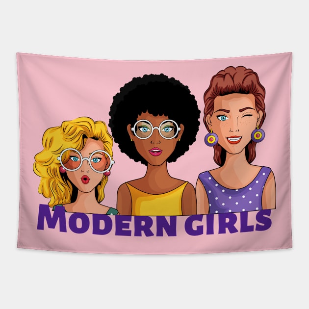 Modern girls Tapestry by JuliaUkraine