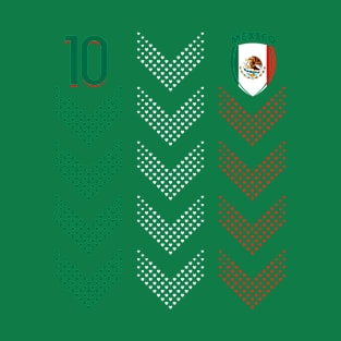 Mexico Soccer Fans Jersey Mexican Flag Football Lovers T-Shirt