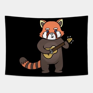 Red Panda playing guitar Tapestry