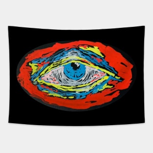 Neon Chalk Paint Eye Tapestry