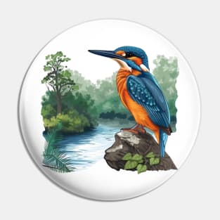 Kingfisher Pin